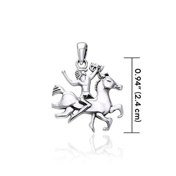 Viking Warrior Queen Silver Pendant TPD971 - Jewelry